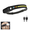 Sensor Headlamp COB Led Head Lamp Rechargeable 12 Lighting Modes with Built-In Battery Outdoor Lighting Work Light Fishing