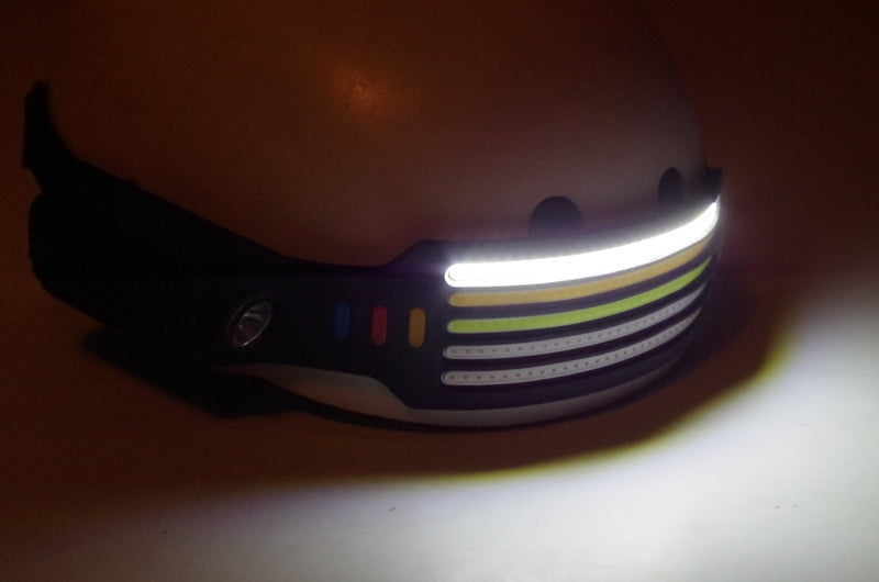 BossLamp 5 Color Headlamp WHITE+YELLOW+GREEN+BLUE+RED LIGHTS | COB LED Weather Resistant Headlamp