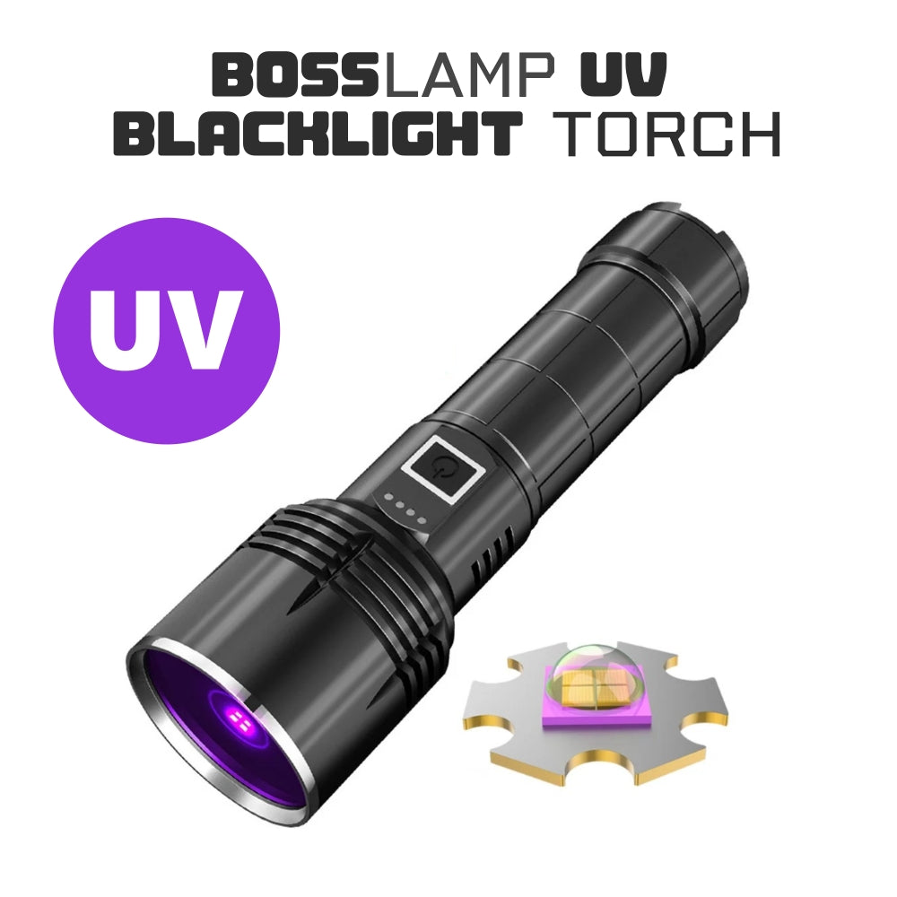 BossLamp UV Blacklight Torch | Type-C Rechargeable UV Flashlight
