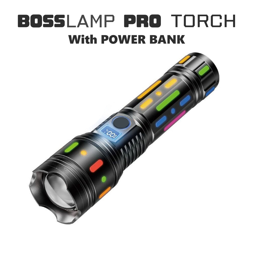BossLamp PRO Torch Flashlight With Power Bank
