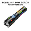Load image into Gallery viewer, BossLamp PRO Torch Flashlight With Power Bank