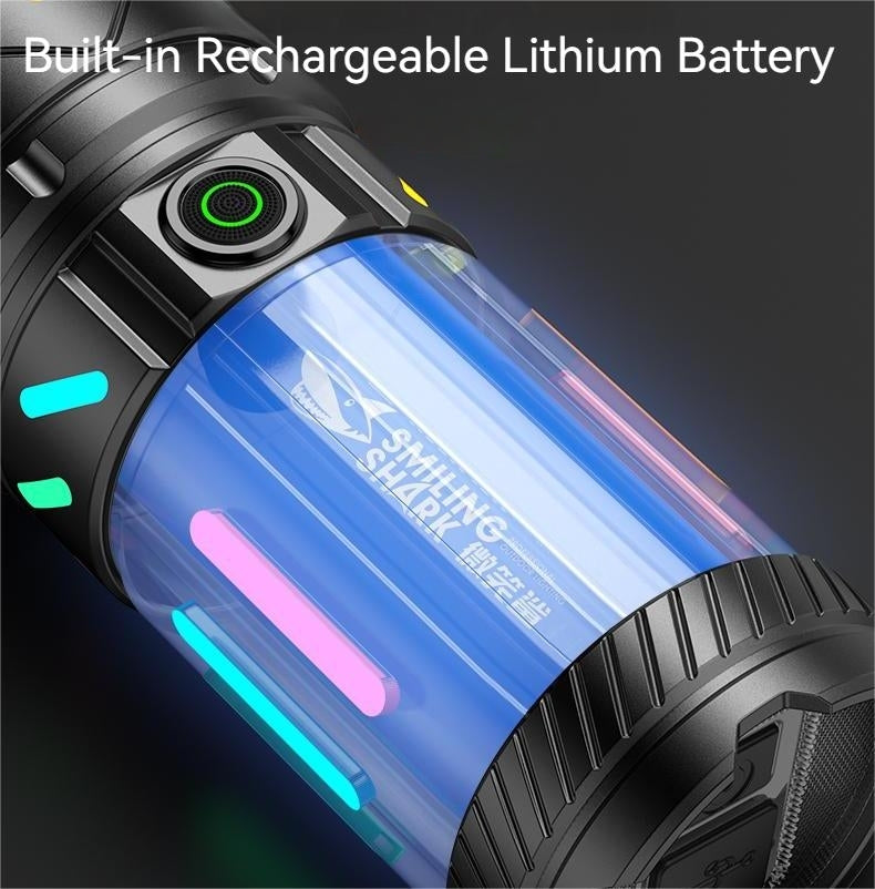 BossLamp SHARK Torch Flashlight with Power Bank | Type-C Rechargeable